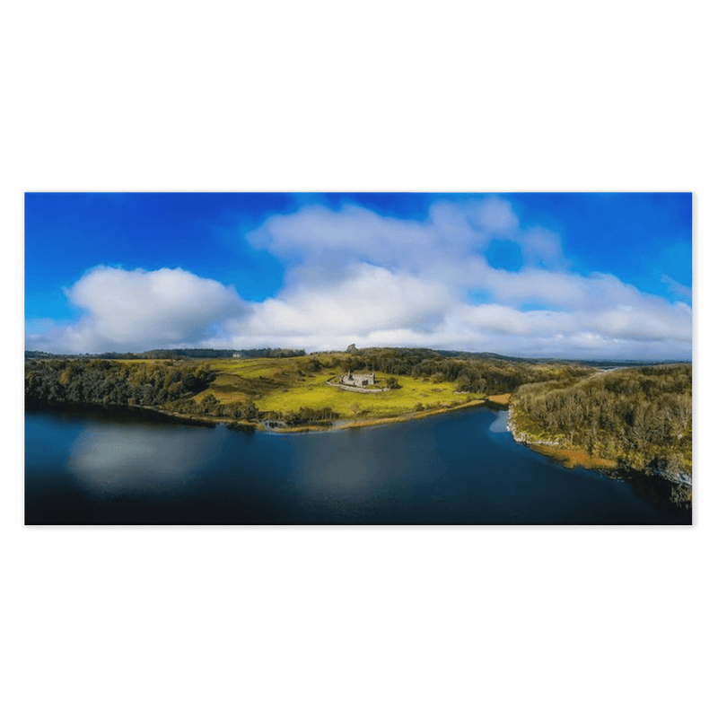 Panorama Canvas - Killone Abbey and Lake on Newhall Estate, County Clare - James A. Truett - Moods of Ireland - Irish Art