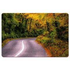 Desk Mat - Rural Irish Road under Autumn Canopy, County Clare - James A. Truett - Moods of Ireland - Irish Art