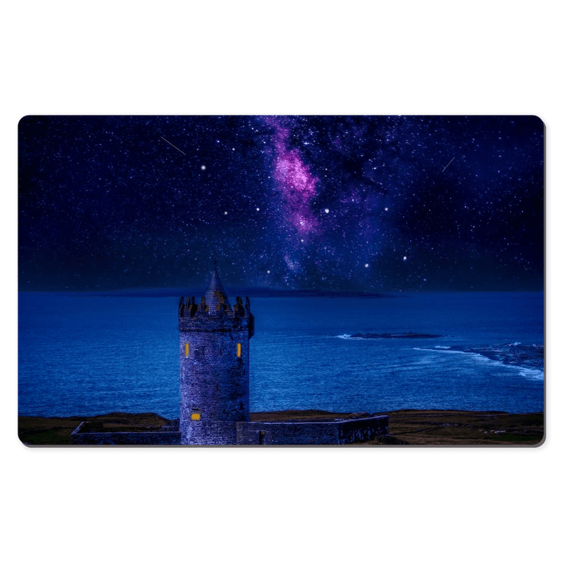 Desk Mat - Starry Night over Doonagore Castle, County Clare - James A. Truett - Moods of Ireland - Irish Art