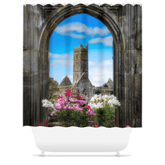 Shower Curtain - Summer at Quin Abbey, County Clare - James A. Truett - Moods of Ireland - Irish Art