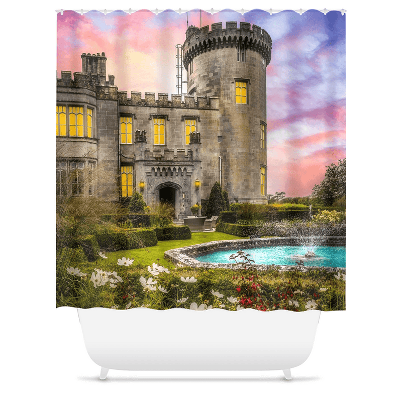 Shower Curtain - Dromoland Castle at Sunset, County Clare - Moods of Ireland