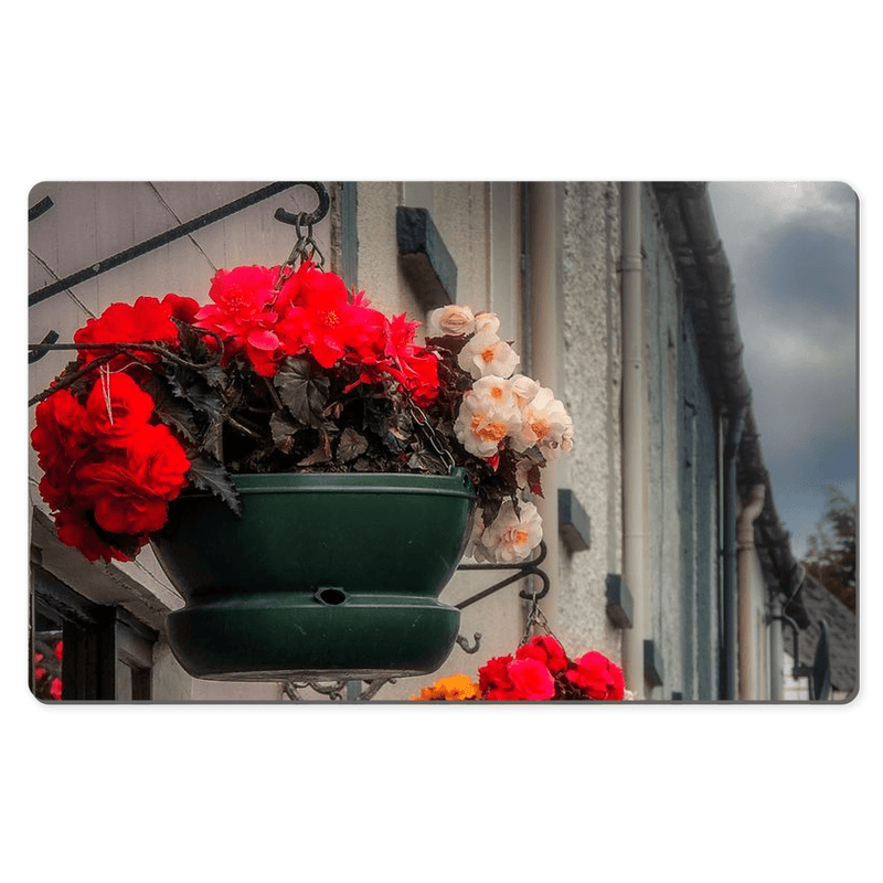 Desk Mat - Hanging Baskets of Clarecastle, County Clare - James A. Truett - Moods of Ireland - Irish Art