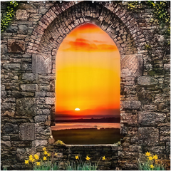 Shower Curtain - Magical Irish Sunrise, County Clare - James A. Truett - Moods of Ireland - Irish Art