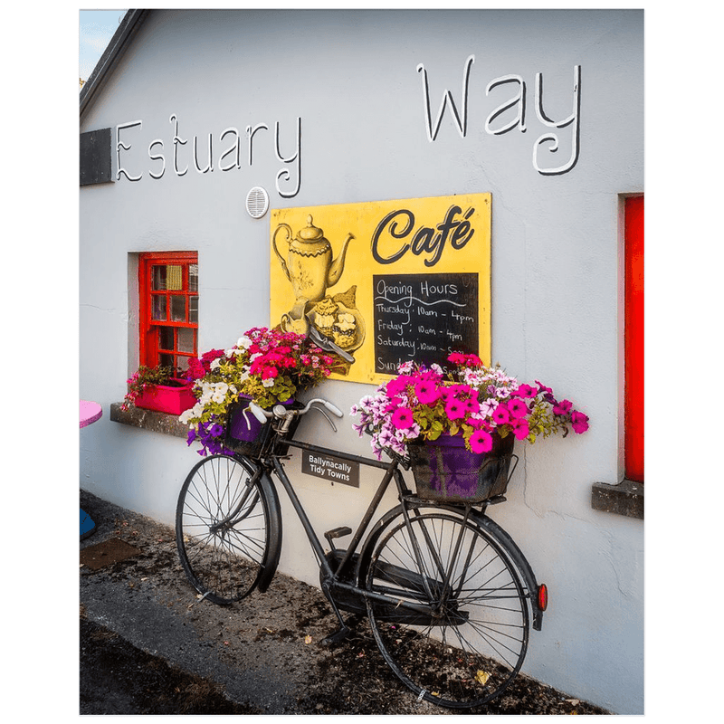 Print - Bicycle Flower Planter at Estuary Way Cafe, Ballynacally, County Clare - James A. Truett - Moods of Ireland - Irish Art