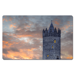 Desk Mat -Sunset at Doonagore Castle, County Clare - James A. Truett - Moods of Ireland - Irish Art