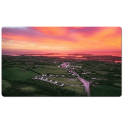 Desk Mat - Pink Winter Sunrise over Kildysart, County Clare - James A. Truett - Moods of Ireland - Irish Art