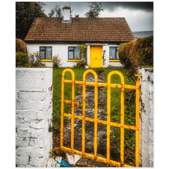 Print - Yellow Gate & Door, Ballyvaughan, County Clare - Moods of Ireland