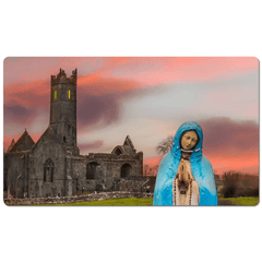 Desk Mat - Holy Mother at Quin Abbey, County Clare - James A. Truett - Moods of Ireland - Irish Art