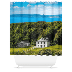 Shower Curtain - Farm House near Atlantic Ocean, County Clare - James A. Truett - Moods of Ireland - Irish Art