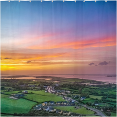 Shower Curtain - Blue Sky over Sunrise, Kildysart, County Clare - James A. Truett - Moods of Ireland - Irish Art