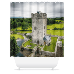 Shower Curtain - Ballyhannon Castle, County Clare - James A. Truett - Moods of Ireland - Irish Art