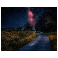 Print - County Clare Boreen under the Night Sky - Moods of Ireland