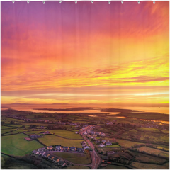 Shower Curtain - November Sunrise over Kildysart, County Clare - James A. Truett - Moods of Ireland - Irish Art