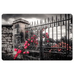 Desk Mat - Irish Roses through Gate, County Clare - Moods of Ireland
