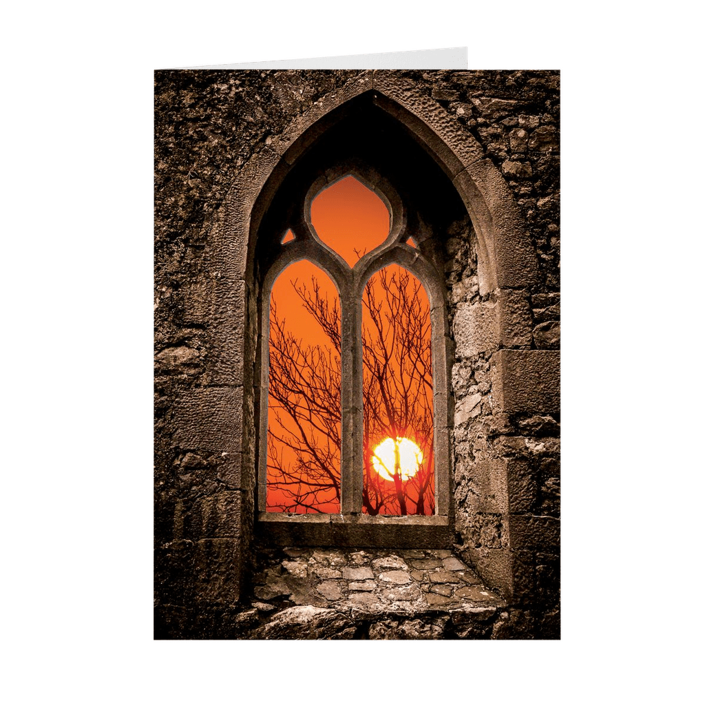 Folded Note Cards - Clare Abbey Sunrise in County Clare - James A. Truett - Moods of Ireland - Irish Art