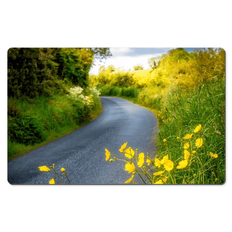 Desk Mat - Buttercups on the Road to Lavalla, County Clare - James A. Truett - Moods of Ireland - Irish Art