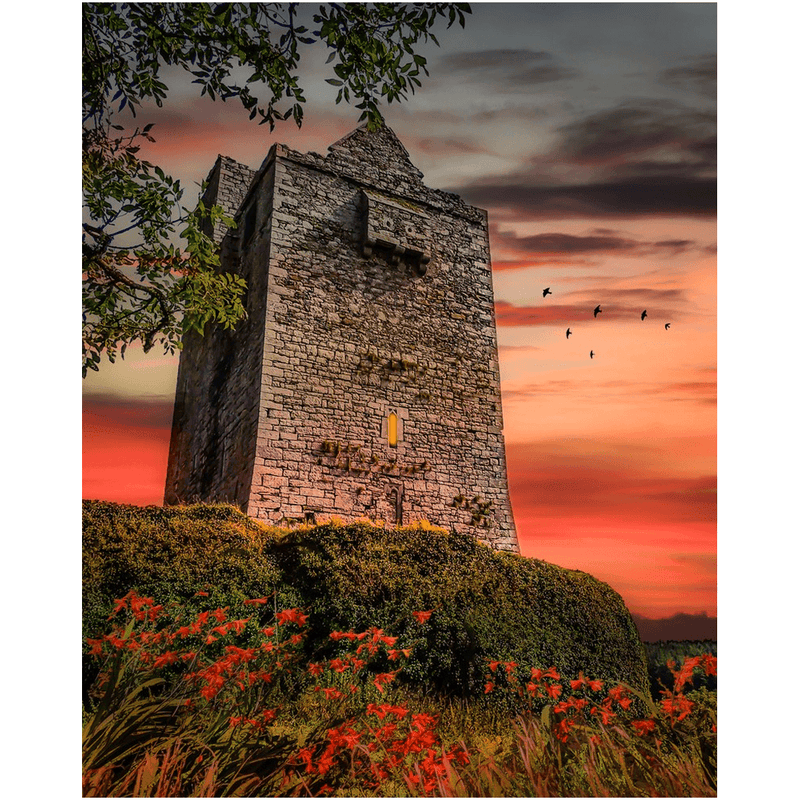 Print - Ballinalacken Castle at Sunset, County Clare - James A. Truett - Moods of Ireland - Irish Art