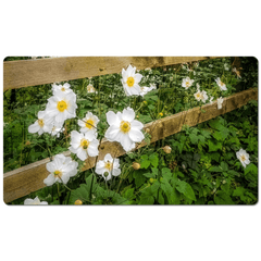 Desk Mat - Japanese Anemones in the Irish Countryside - James A. Truett - Moods of Ireland - Irish Art