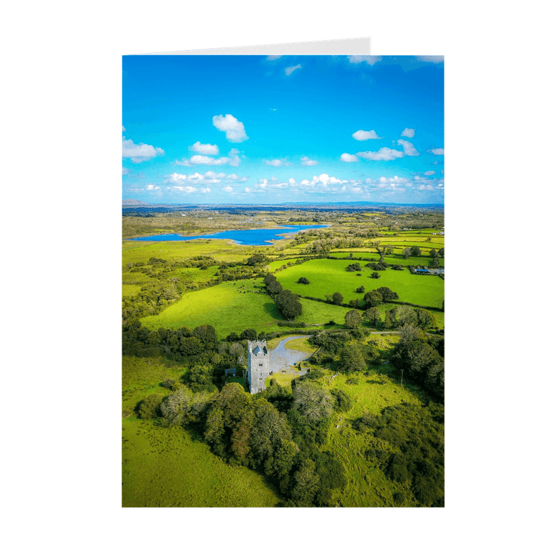 Folded Note Cards - Medieval Dysert O'Dea Castle and Ballycullinan Lough, County Clare - James A. Truett - Moods of Ireland - Irish Art