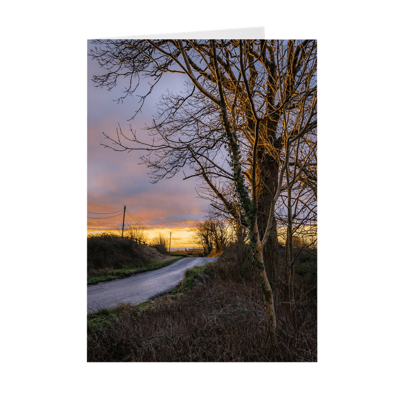 Folded Note Cards - Morning Sun on Irish County Road, County Clare - James A. Truett - Moods of Ireland - Irish Art