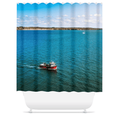 Shower Curtain - Fishing Vessel on Carrigaholt Bay, County Clare - James A. Truett - Moods of Ireland - Irish Art