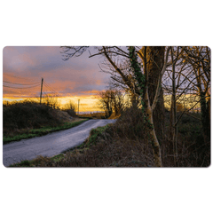 Desk Mat - Morning Sun on Irish County Road, County Clare - James A. Truett - Moods of Ireland - Irish Art