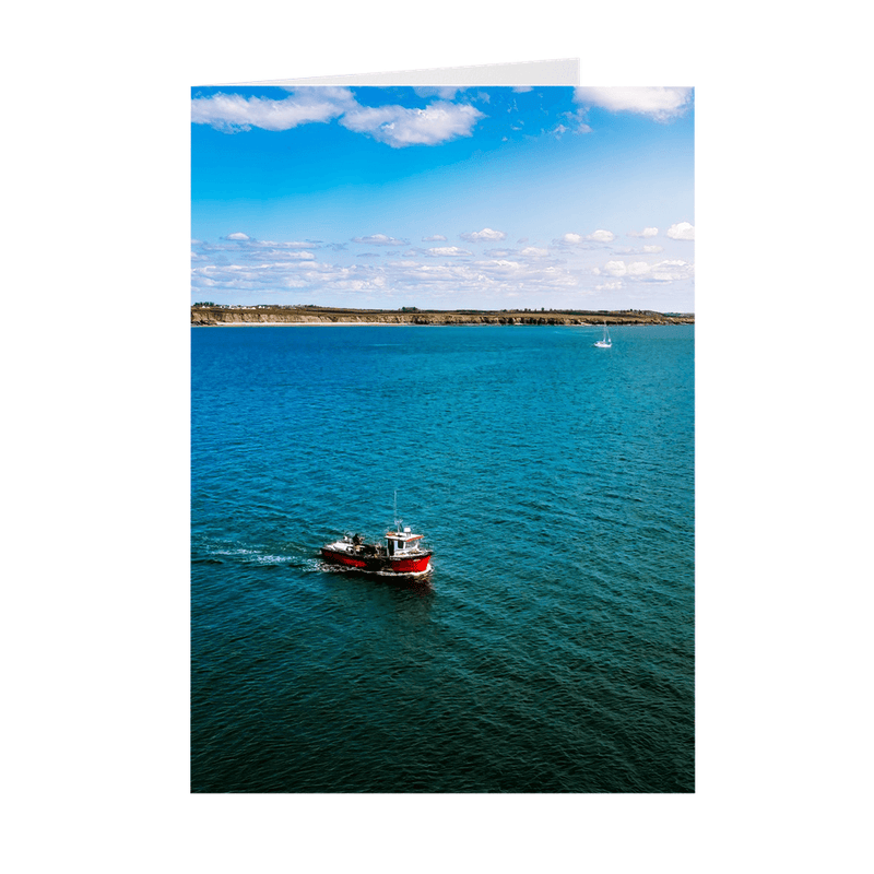 Folded Note Cards - Fishing Vessel on Carrigaholt Bay, County Clare - James A. Truett - Moods of Ireland - Irish Art