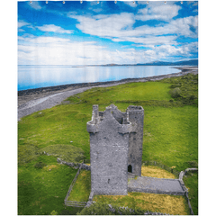 Shower Curtain - Gleninagh Castle near Ballyvaughan, County Clare - James A. Truett - Moods of Ireland - Irish Art