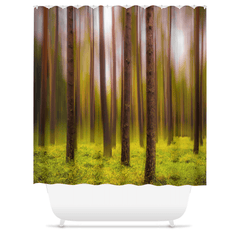 Shower Curtain - Ethereal Mood in Portumna Forest Park, County Galway - James A. Truett - Moods of Ireland - Irish Art