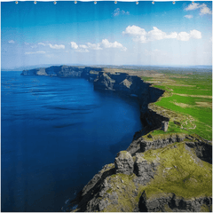 Shower Curtain - Majestic Cliffs of Moher from Hag's Head, County Clare - James A. Truett - Moods of Ireland - Irish Art