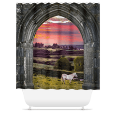 Shower Curtain - Horse at Sunrise in County Clare - Moods of Ireland