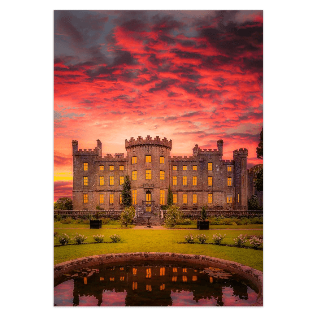 Folded Note Cards - Sunset over Markree Castle, County Sligo - Moods of Ireland