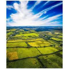 Print - Patchwork Quilt of Green, County Clare - Moods of Ireland
