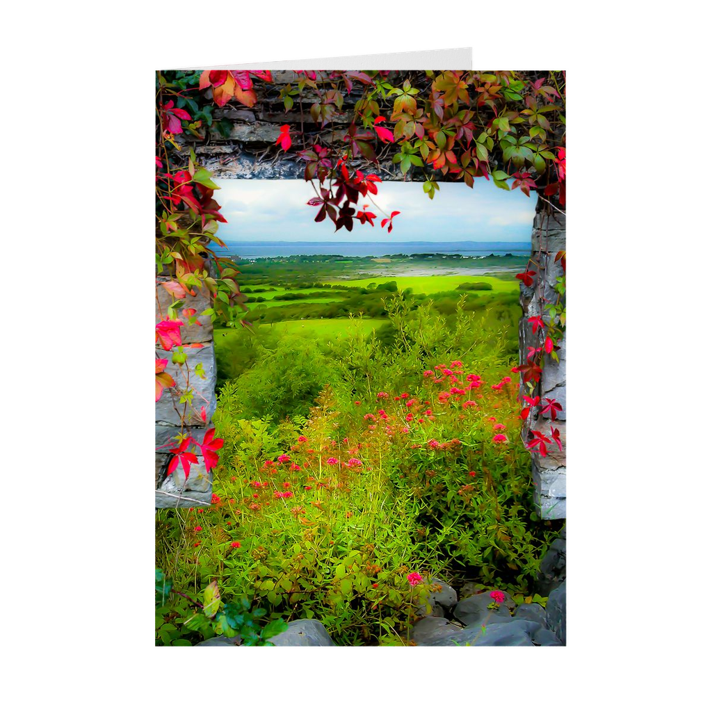 Folded Note Cards - Irish Countryside Vista through Ivy-laced Stone Doorway - James A. Truett - Moods of Ireland - Irish Art
