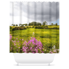 Shower Curtain - Lissycasey Wildflowers, County Clare, Ireland - James A. Truett - Moods of Ireland - Irish Art