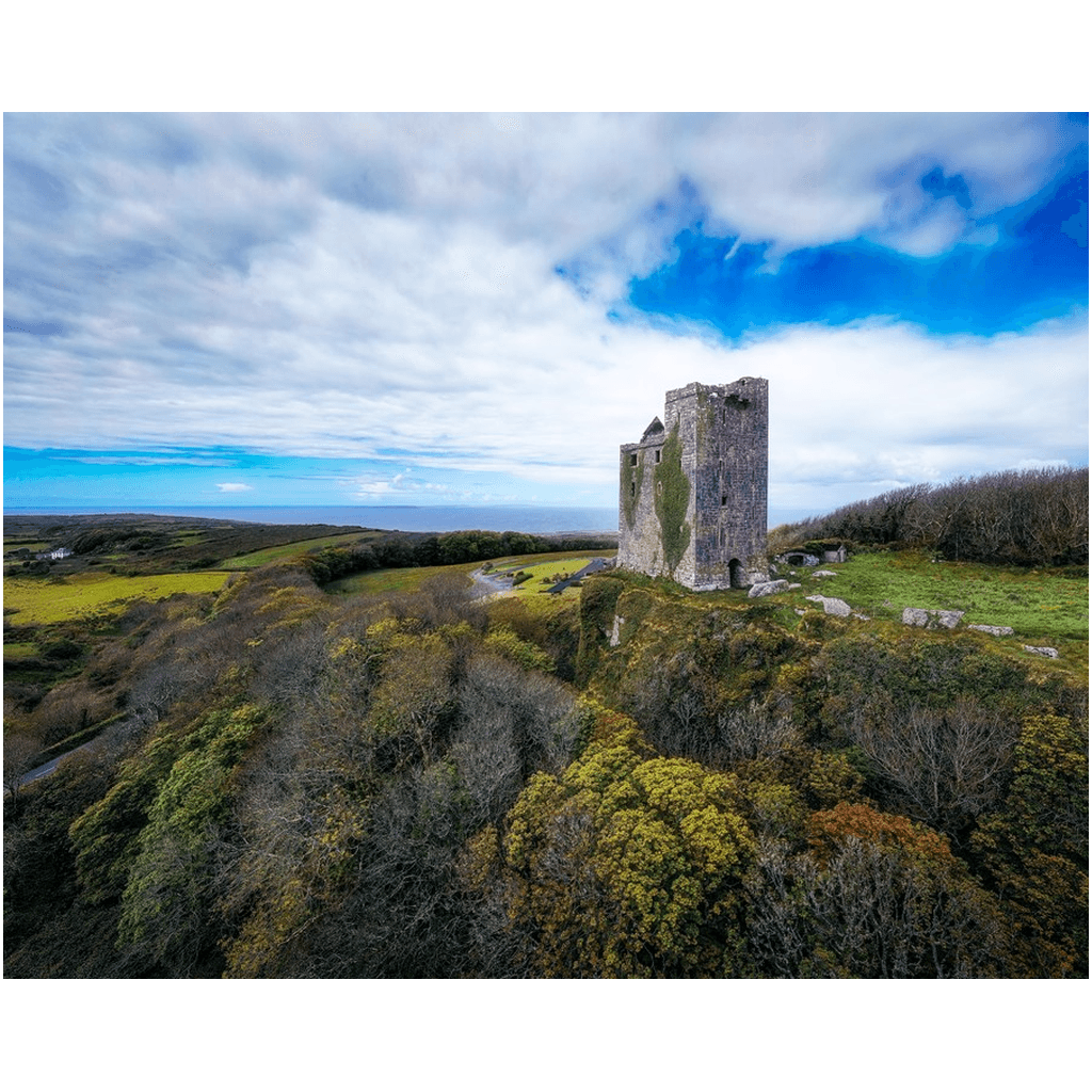 Print - Ballinalacken Castle Vista of Atlantic Ocean, County Clare - James A. Truett - Moods of Ireland - Irish Art