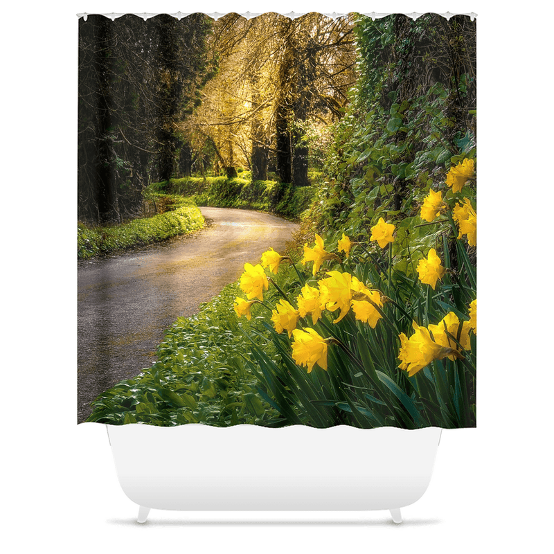 Shower Curtain - Irish Spring Country Road, County Clare - James A. Truett - Moods of Ireland - Irish Art