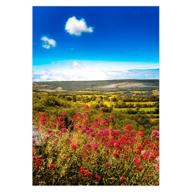 Folded Note Cards - Summer Burren Vista from Aillwee Cave, County Clare - James A. Truett - Moods of Ireland - Irish Art