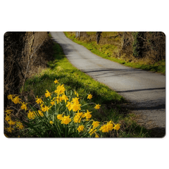 Desk Mat - Spring Daffodils under Blue Sky, County Clare - James A. Truett - Moods of Ireland - Irish Art