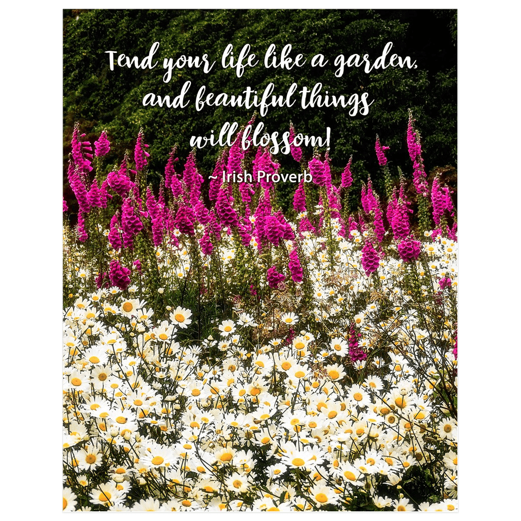 Irish Proverb Print - Tend Your Life Like a Garden - James A. Truett - Moods of Ireland - Irish Art
