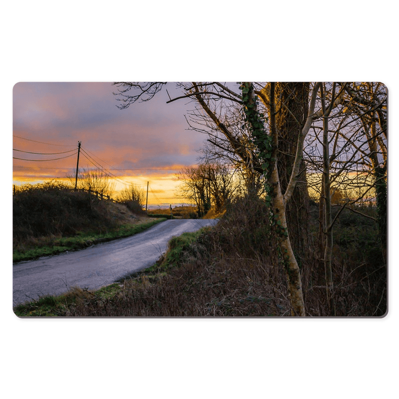 Desk Mat - Morning Sun on Irish County Road, County Clare - James A. Truett - Moods of Ireland - Irish Art