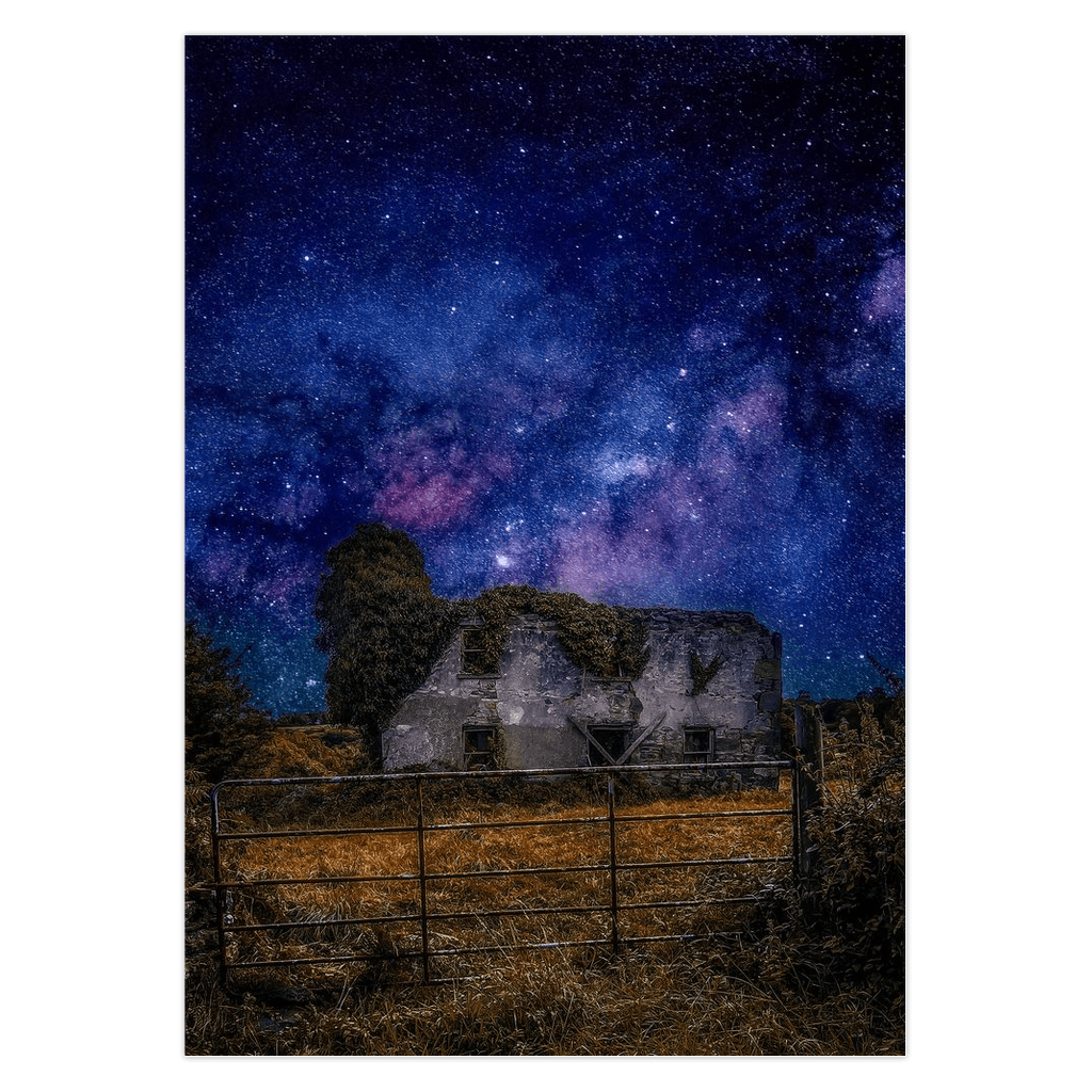 Folded Note Cards - Abandoned Irish Home in Lanna, County Clare - Moods of Ireland