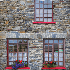 Shower Curtain - Stone Building in Carrigaholt, County Clare - James A. Truett - Moods of Ireland - Irish Art