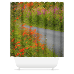 Shower Curtain - Magical Irish Wildflower Garden - James A. Truett - Moods of Ireland - Irish Art