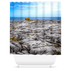 Shower Curtain - Rocky Burren Coast of County Clare - James A. Truett - Moods of Ireland - Irish Art