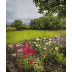 Shower Curtain - Kildysart Field and Flowers, County Clare - James A. Truett - Moods of Ireland - Irish Art