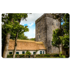 Desk Mat - Thoor Ballylee (Yeats Tower) and Thatched Cottage, County Galway - James A. Truett - Moods of Ireland - Irish Art