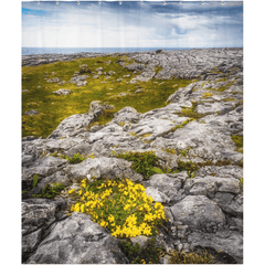 Shower Curtain - Gorse in the Rugged Burren Limestone - James A. Truett - Moods of Ireland - Irish Art