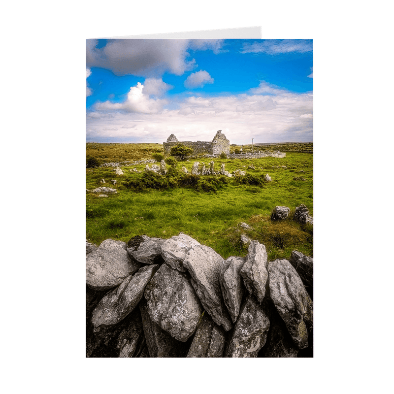 Folded Note Cards - Ruins of Carran Church, in the Burren, County Clare - James A. Truett - Moods of Ireland - Irish Art