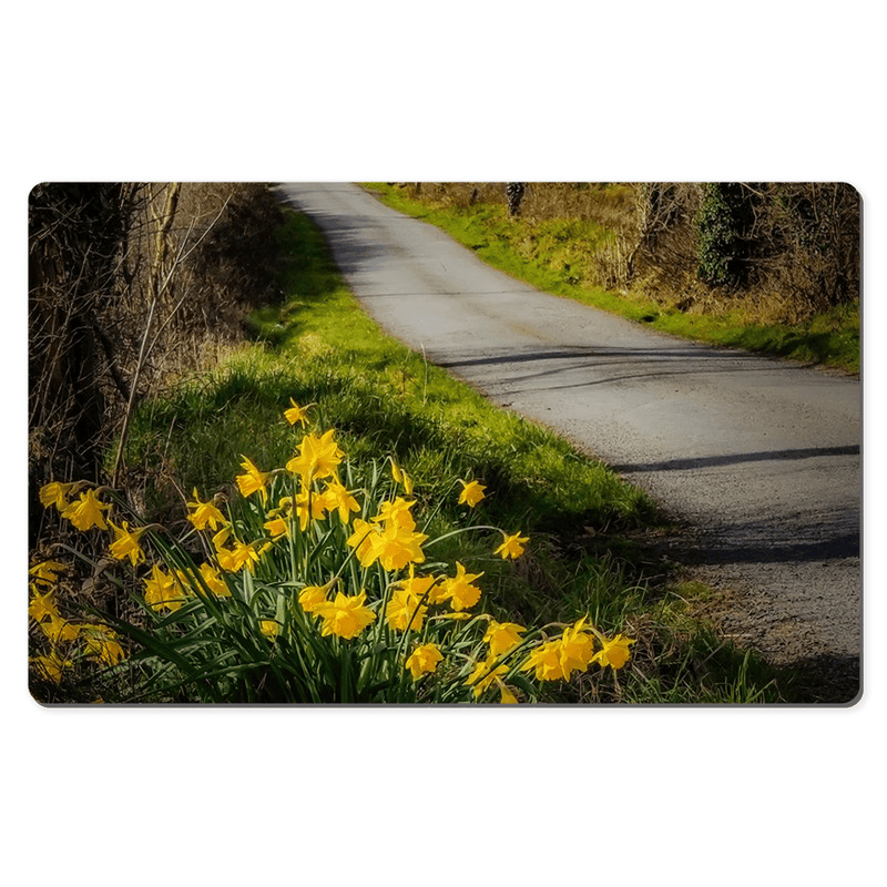 Desk Mat - Spring Daffodils under Blue Sky, County Clare - James A. Truett - Moods of Ireland - Irish Art